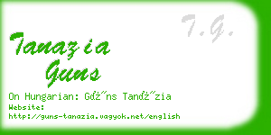 tanazia guns business card